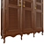 Solid Wood Wardrobe 3D model small image 4