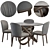 Modern Cattelan Chris Chair & Carioca Table Set 3D model small image 2