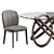 Modern Cattelan Chris Chair & Carioca Table Set 3D model small image 4