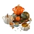 Harvest Pumpkin Decor Set 3D model small image 6