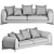 Porada Softbay: Stylish Comfort for Any Space 3D model small image 3