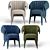 Sleek MANTA Bar Chair: Modern Design, Vray and FBX Formats 3D model small image 2
