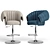 Sleek MANTA Bar Chair: Modern Design, Vray and FBX Formats 3D model small image 3