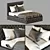 Luxury Wingback Double Bed: Soverom Inspirasjon 3D model small image 1