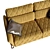 Elegant Rhomboid Quilted Sofa 3D model small image 3