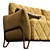 Elegant Rhomboid Quilted Sofa 3D model small image 4