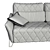 Elegant Rhomboid Quilted Sofa 3D model small image 5