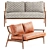 Cozy Kerrie Loveseat: Real Life Size & Ready to Render 3D model small image 1