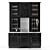 Sleek Wine Cabinet with Sink 3D model small image 1