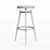 Wooden Backless Swivel Counter Stool 3D model small image 4