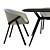 Modern Dining Set: Alias Biplane Table + Kobi Soft Chair 3D model small image 2