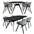Modern Dining Set: Alias Biplane Table + Kobi Soft Chair 3D model small image 4