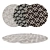 Versatile Round Carpets Set 3D model small image 1