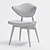 Modern Velvet H Chair 3D model small image 4