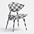 Modern Velvet H Chair 3D model small image 5