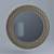 Gorgeous Bronze Circular Wall Mirror 3D model small image 2