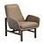 Elegant Nicci Timber Armchair 3D model small image 1