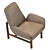 Elegant Nicci Timber Armchair 3D model small image 3