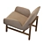 Elegant Nicci Timber Armchair 3D model small image 4