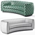 Luxurious Julian Velvet Sofa - Perfect for Any Room 3D model small image 5