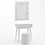 Modern White Dressing Table JIMI with Mirror and Pouf 3D model small image 4