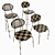 Dester Rattan Side and Bar Chairs 3D model small image 4