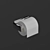 Sleek Chrome Toilet Paper Holder 3D model small image 1