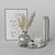 Title: Elegant Decor Set: Candles, Vase, Tray, Art, Books 3D model small image 1