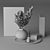 Title: Elegant Decor Set: Candles, Vase, Tray, Art, Books 3D model small image 2