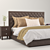 Luxury Tufted Leather Bed 3D model small image 1
