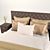 Luxury Tufted Leather Bed 3D model small image 2