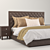 Luxury Tufted Leather Bed 3D model small image 6