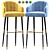 Stylish Ellis Bar Chair 3D model small image 1