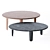 Contemporary Round Wood Coffee Table by Zeitraum 3D model small image 1