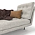 Vitra Grand Sofa with Chaise Longue 3D model small image 2