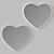 Glam LED Heart Mirror 3D model small image 3