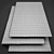 Elegant Silver Area Rug 3D model small image 3