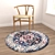 Versatile Round Carpets Set 3D model small image 4