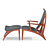Elegant Guest Chair: Stylish and Comfortable 3D model small image 3