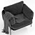 Stylish Sussex Cosmorelax Armchair 3D model small image 3