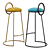 Gilded Aquila Barstool: Elegant and Luxurious 3D model small image 1