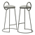 Gilded Aquila Barstool: Elegant and Luxurious 3D model small image 3