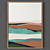 Modern Collection of 3 Framed Paintings 3D model small image 2