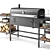 Gourmet Black BBQ Grill 3D model small image 3