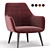 Modern Comfort: Jedediah 30 Armchair 3D model small image 1