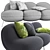 Cozy Comfort Sofa: JotJot baba-3seater 3D model small image 5