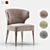 Luxurious Lapel Velvet Chair 3D model small image 1