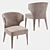 Luxurious Lapel Velvet Chair 3D model small image 4