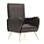 Luxury Turin Leather Chair | Realistic Model 3D model small image 1