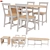 Vintage Style Dining Set - IKEA GAMLEBY 3D model small image 1